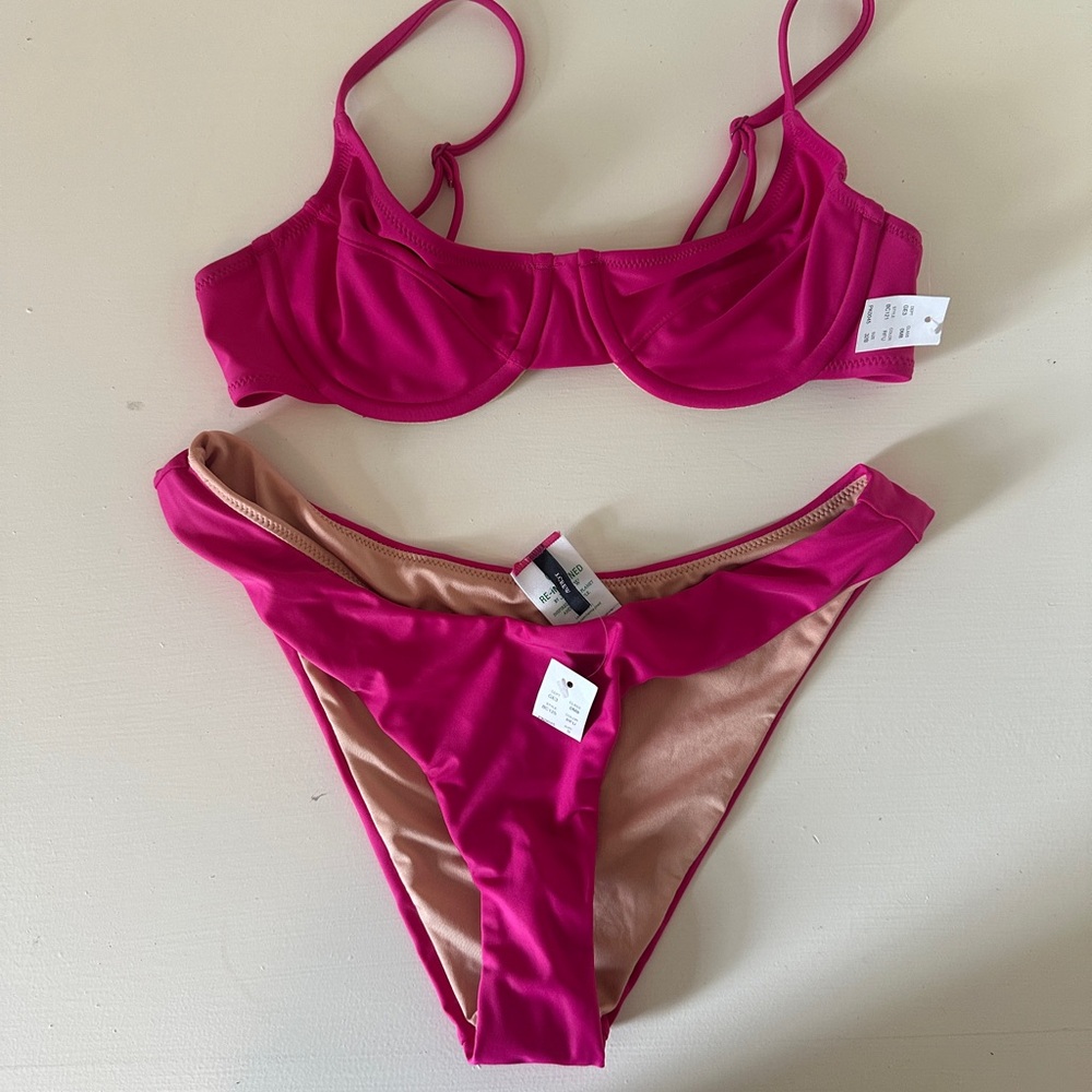 BOTTOM ONLY!! NWT J Crew 1989 heritage bikini bottom in Fuschia Pink